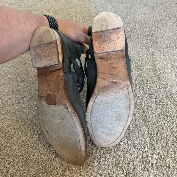 Free People Distressed Black Leather Shoes - Picture 10 of 12